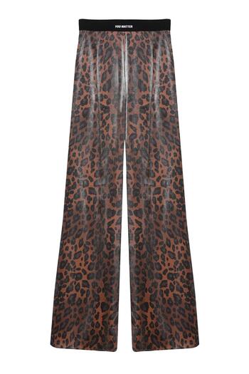 Quzu Brown Trousers - Rubber Detailed