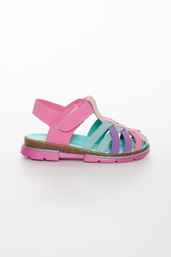 Dilimler Ayakkabı Cute Young Orthopedic Cage Fuchsia Purple Girl's Sandals