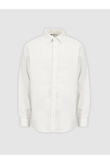 Ltb White Textured Shirt