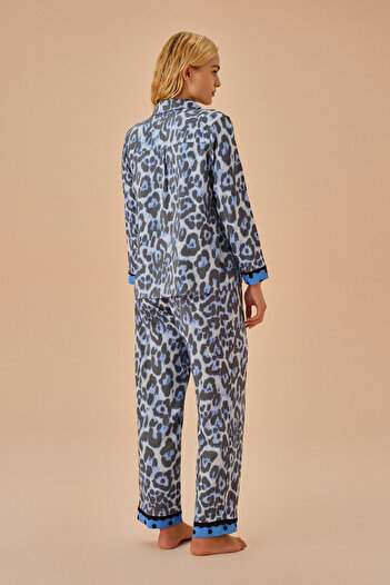 SUWEN Blue Maskülen Pijama Takımı