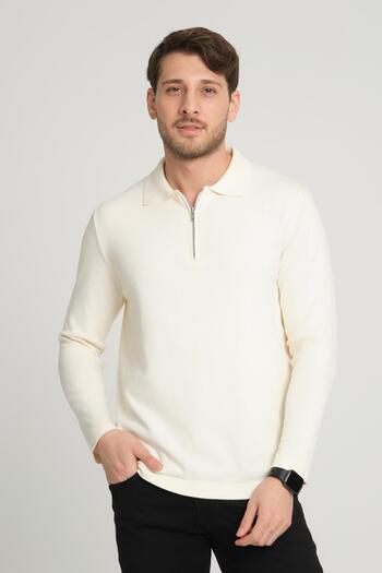 ALEXANDERGARDI Alexandergardı Zippered Polo Collar Sweater (E23-6702)