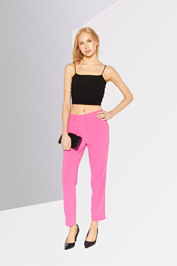 Michael Kors Women Straight Leg Plain Pants, Pink