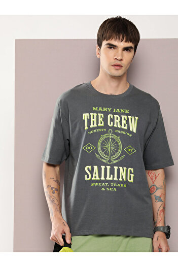 Dillinger By Styli Graphic Print Oversized T-Shirt