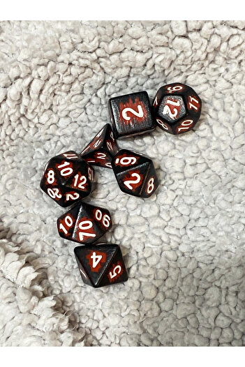 DiceLand DND FRP Özel Zar Seti Ejder Kalbi