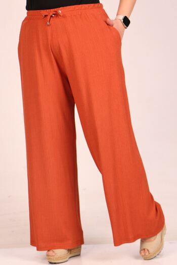 Eslina 39012 Large Size Brick Colored Wrap Pants