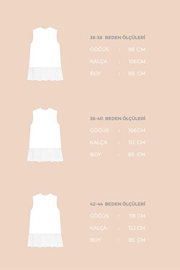 Rukayyel Ecru Pleated Sleeveless Underwear