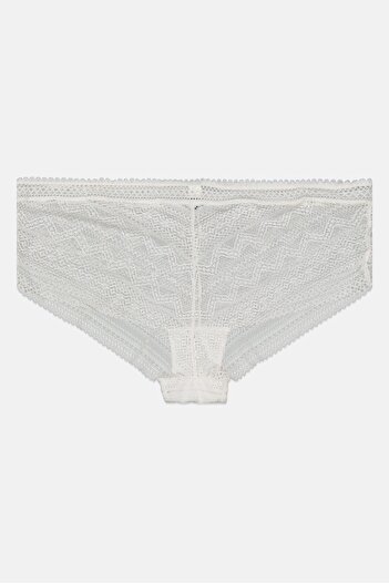 Etam Women Textured Panty, White