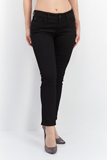Replay Women Skinny Fit Solid Stretchable Jeans, Black