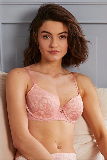 Tchibo Women Lace Padded Bra, Pink