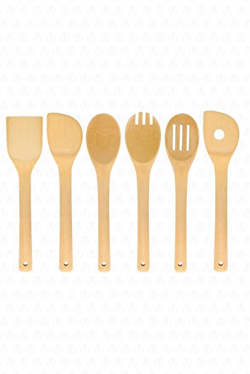 valletta Delgado Non-Stick Anti-Scratch Heat Resistant 6 Piece Bamboo Serving Set