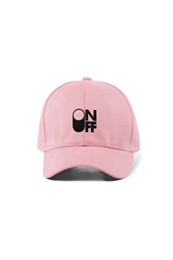 QUATEX Onoff Embroidered Hat – Pink 100% Cotton Gabardine Unisex Model