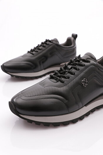 DGN Erkek Bağcıklı Sneakers Ayakkabı Siyah 610713617