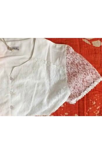 FLZ ZEN Short Sleeve Laced Plus Size Nightgown ECRU