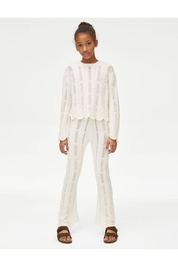 Marks & Spencer Yumuşak Dokulu Flared Fit Pantolon (6-16 Yaş)