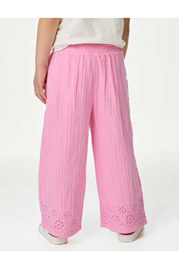Marks & Spencer Saf Pamuklu Straight Fit Pantolon (2-7 Yaş)