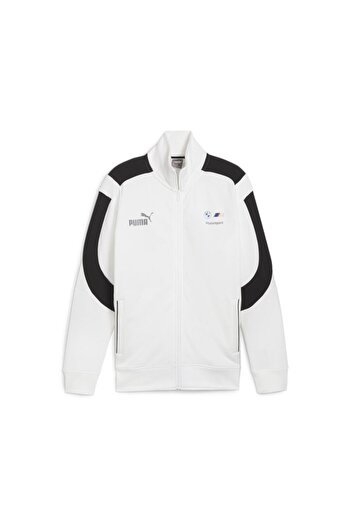 Puma Ανδρικό λευκό φούτερ Bmw Mms Mt7 με φερμουάρ 62413702