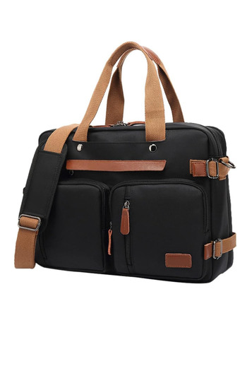 Go Veform Black Compartment Briefcase and Backpack for 15.6 Inch Laptop 10001 - Multifunctional
