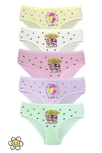 EXMOOR 12-Piece Cotton Combed Girl's Bikini Panties