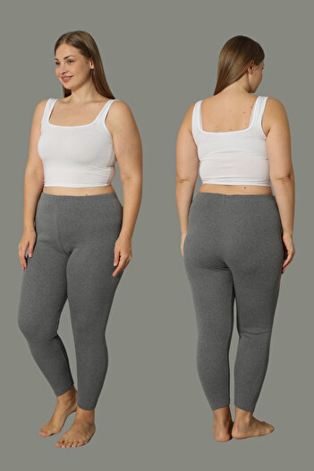 DONEX Women's Cotton Mesh Thick Winter Fabric Large Size Long Leggings