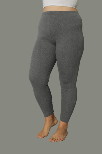 DONEX Women's Cotton Mesh Thick Winter Fabric Large Size Long Leggings