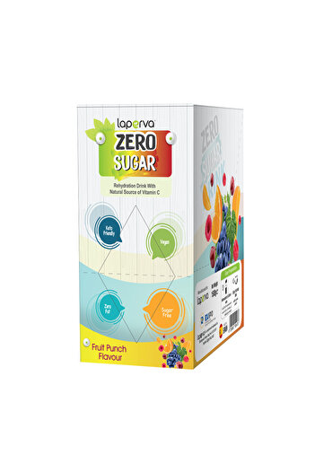 Laperva Zero Sugar Drink, Fruit Punch, 15 Sachets,low Calories, Artificial Colour Free.
