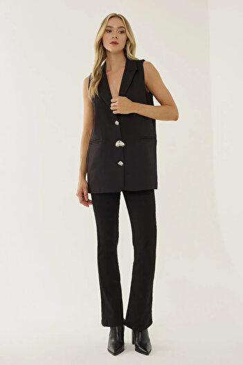 Hiccup Buttoned V-Neck Vest