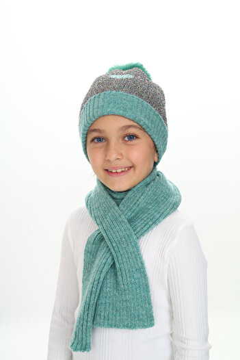 Sevimli Girl's Beret Scarf Set 4-10 Years