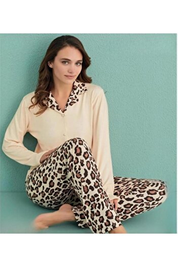 Mihra Kadın Gömlek Yaka TERMAL Pijama Takımı 14300/1 - 1 Adet