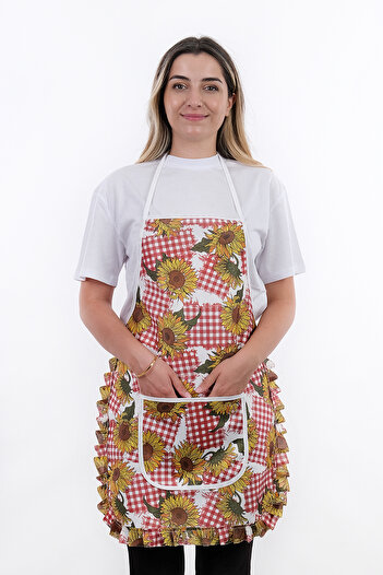 sevilya Jarse Frilly Double Pack Liquid Proof Waterproof Kitchen Apron