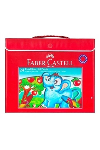 Faber Castell طلاء باستيل مع حامل حقيبة بلاستيك 24 لون