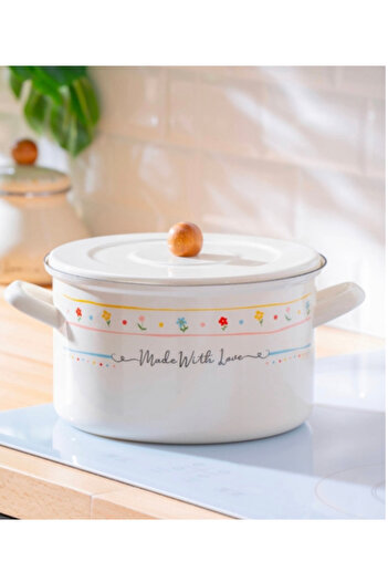 ACAR Made With Love Emaye Tencere -Kızartma Tenceresi 24 CM