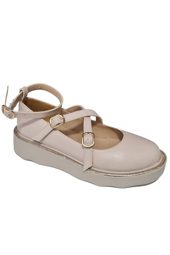 Ventes Ankle Tied Thick Sole Stone Loafer Shoes 702165 -Z