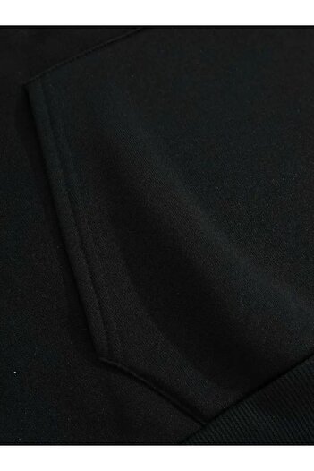 caddekombin Black Baskılı Oversize 2 İplik Şardonlu Sweatshirt