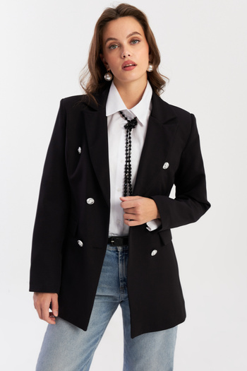 Cool & Modest Women's Black Jacket Muf201 - Lower and Upper Lined