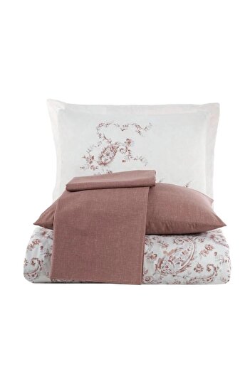 Hobby Calvina Brown Double Ranforce Duvet Cover Set