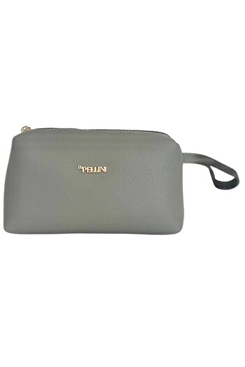 By Pellini Light Gray Mini Size Makeup Handbag