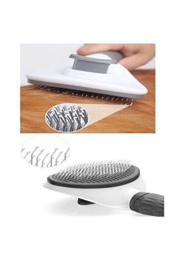 Roichil Gray Pet Comb - Automatic Cleaning