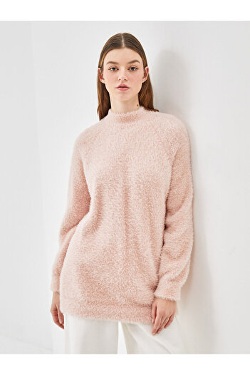 LC Waikiki Lw - Stand Collar Plain Long Sleeve Women's Knitwear Tunic