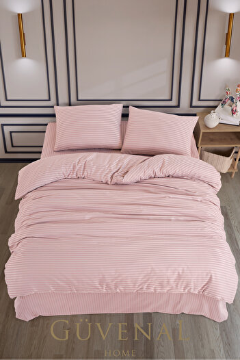 Güvenal Deluxe Double Size Cotton Satin Duvet Cover Set - Boxed, Dowry Box