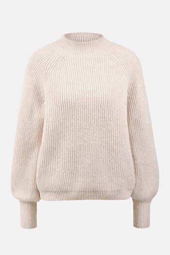 Tchibo Women Long Sleeve Knitted Sweater, Cream