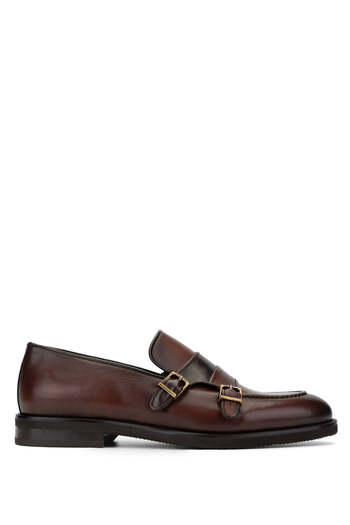 Tamer Tanca Men's Genuine Leather Tan Loafer Shoes
