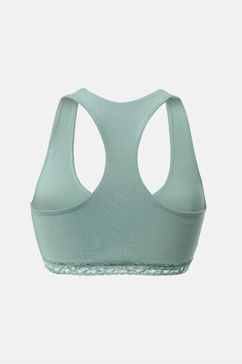 Tchibo Women Non Padded Unlined Lace Sports Bra, Sage