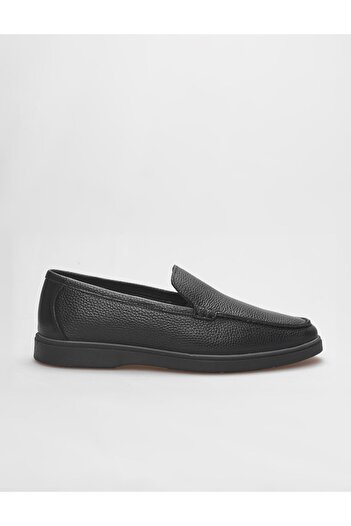 Cabani Hakiki Deri Siyah Erkek Loafer