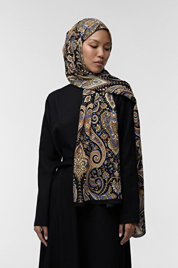 Qef Deluxe Şal Priya Desenli