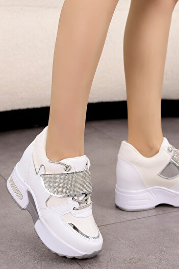 Mamito Ayakkabı Mdl 1509 High Sole Stone Detailed Sports Shoes