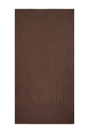 Merve DAĞLI Parma Bamboo Crash Bitter Brown Shawl