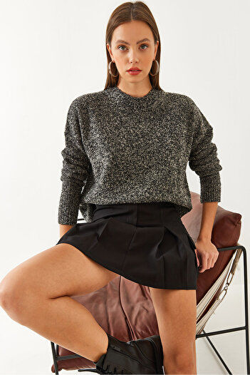 Bianco Lucci Women's Crew Neck Soft Textured Sweater 85001014