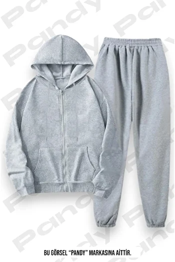 pandy Σετ φόρμας Unisex με φερμουάρ και ελαστικό κάτω μέρος