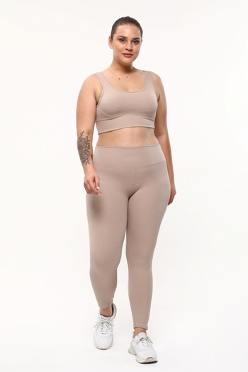 TAMPAP 397 Ribbed Raised Winter Women's Large Size Leggings