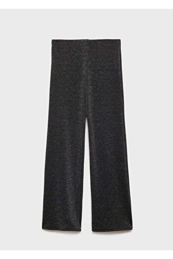 MANGO Woman Simli triko kloş pantolon
